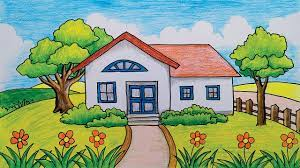 Tranh tô màu ngôi nhà cho bé 4 tuổi Bộ sưu tập hình ảnh tô màu ngôi nhà cho  trẻ