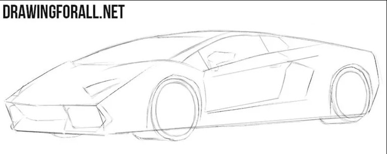 Hướng dẫn Vẽ xe Lamborghini bằng những bước đơn giản
