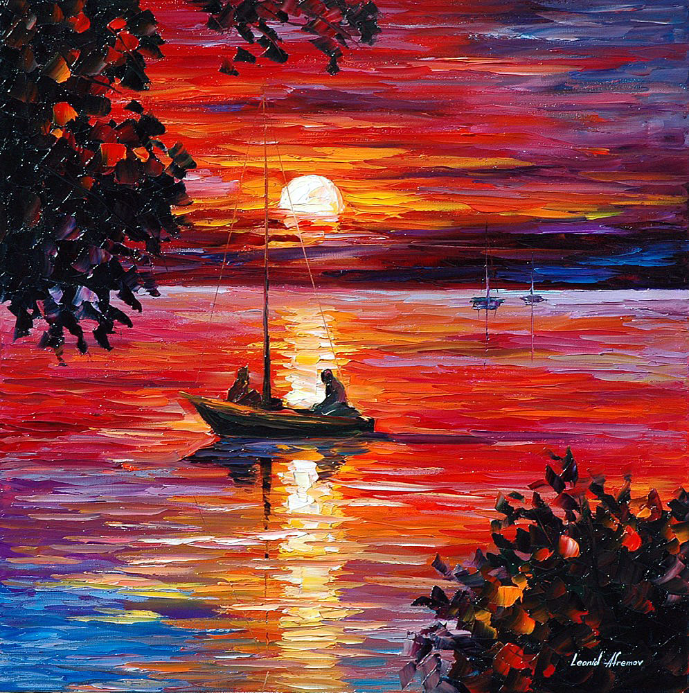 Bức tranh vẽ cảnh hoàng hôn trên biển của Tran đơn giản là tuyệt vời. Chúng tôi yêu thương vẻ đẹp của hoàng hôn, với sự kết hợp của màu sắc và ánh sáng tốt nhất. Hãy thưởng thức bức tranh này, để tìm thấy những khoảnh khắc thanh bình và thư giãn cho mình.